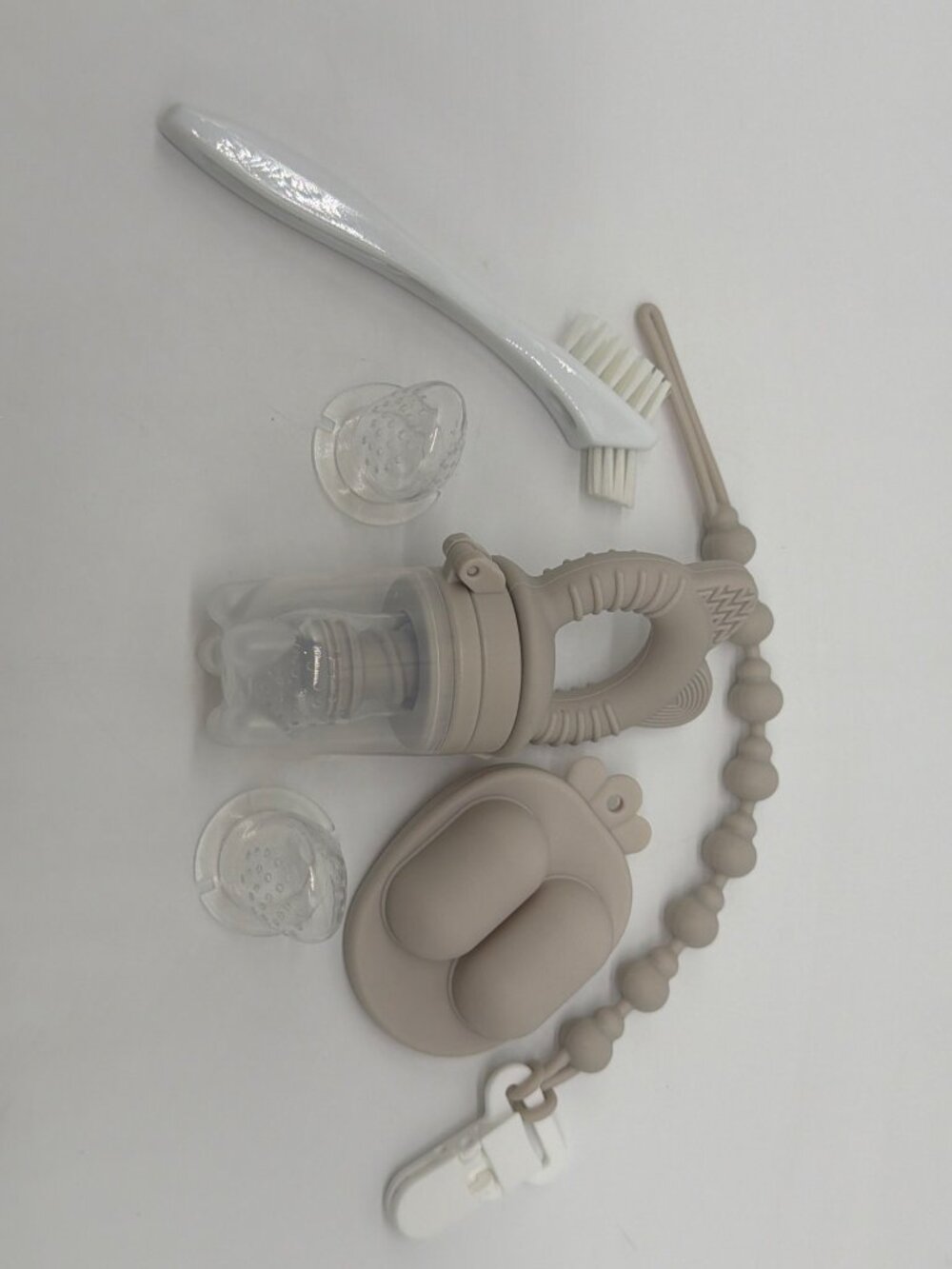 Baby Fruit Feeder & Popsicle Molds Set Nibbler Breastmilk Teether with Brush